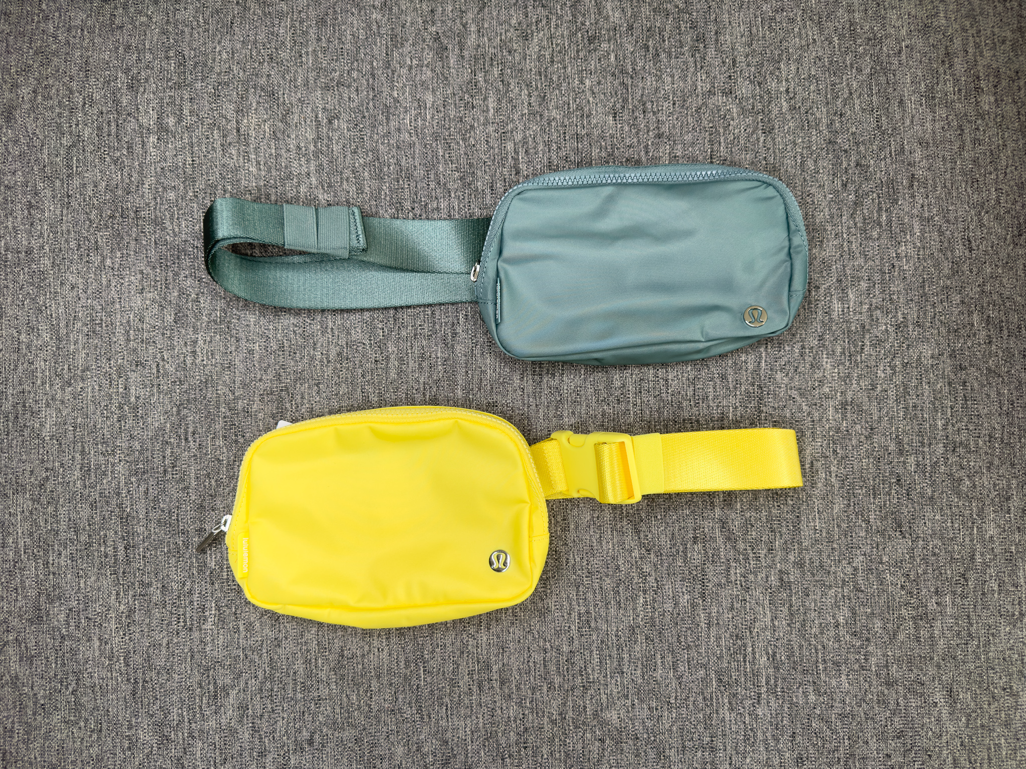 Everywhere Belt Bags in Tidewater Teal and Electric Lemon