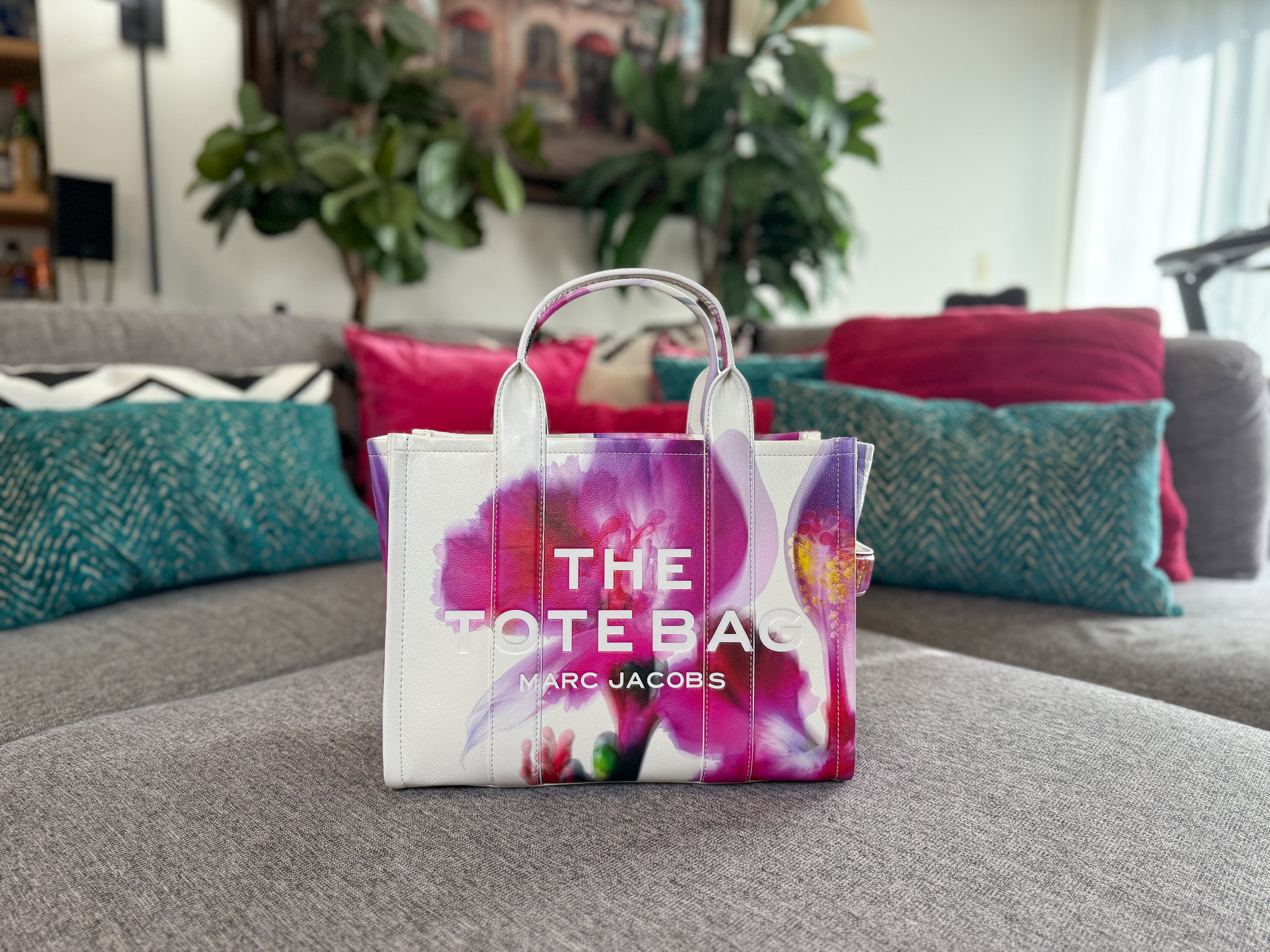 Marc Jacobs' The Tote Bag in leather floral print.