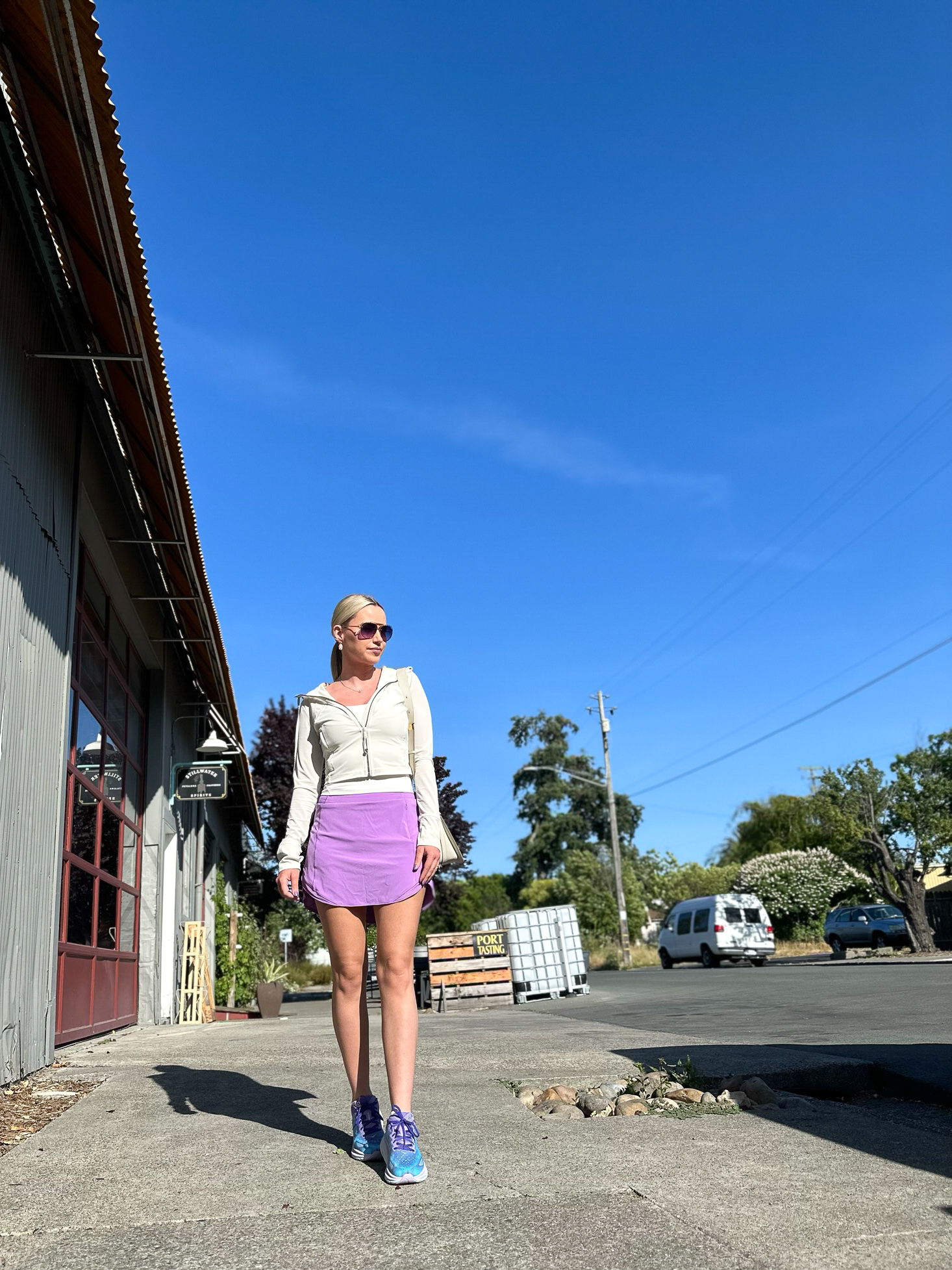 Shay styles the Cropped Define Mesh Jacket