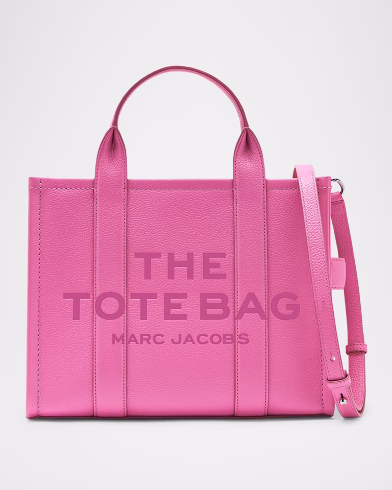 Bow Pink Leather Medium Marc Jacobs The Tote Bag